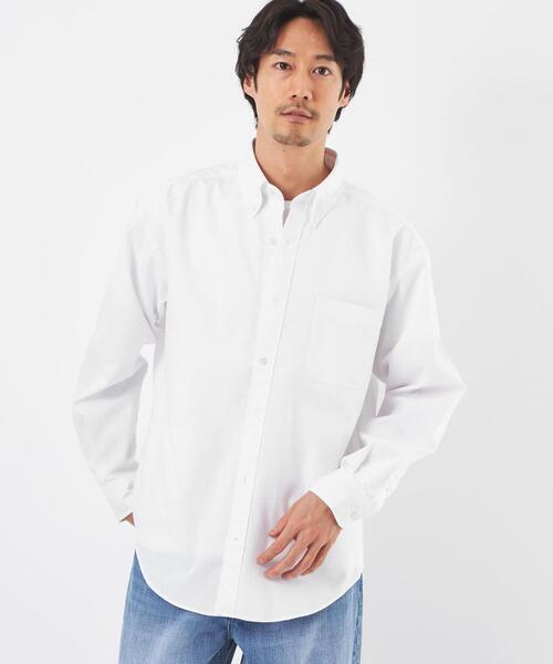 green label relaxing（グリーンレーベルリラクシング）の「FINE BASIC オックスストレッチ ビッグ ボタンダウン シャツ -ストレッチ- OVLG（シャツ/ブラウス・メンズ・コバルトブルー/ホワイト/その他1・XL/L/M/S/XXL）」の2枚目の写真
