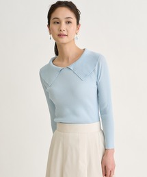 ANAYI | ビッグカラーリブ　プルオーバー <手洗い可>(ニット/セーター)