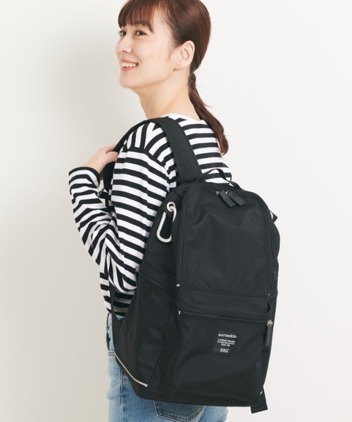 marimekko(マリメッコ)の「【リフレクター付】ZOZO BAG and BOTTLE set 221(バックパック/リュック・レディース・ブラック×ホワイト・FREE)」の5枚目の写真