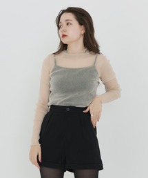 ハイネック シアーラメトップス TINA:JOJUN