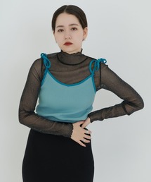 ハイネック シアーラメトップス TINA:JOJUN