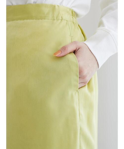 Green　Parks（グリーンパークス）の「サテンIラインスカート（スカート・レディース・オレンジ/グリーン/ホワイト系その他2・FREE）」の6枚目の写真