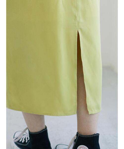 Green　Parks（グリーンパークス）の「サテンIラインスカート（スカート・レディース・オレンジ/グリーン/ホワイト系その他2・FREE）」の4枚目の写真