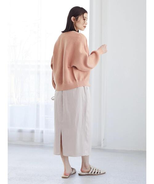 Green　Parks（グリーンパークス）の「サテンIラインスカート（スカート・レディース・オレンジ/グリーン/ホワイト系その他2・FREE）」の7枚目の写真