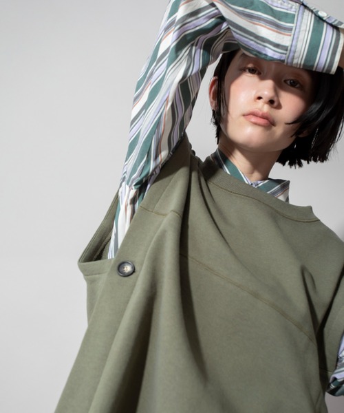 Munich（ミューニック）の「30/10フレンチテリーオーバージレ（Tシャツ/カットソー・レディース・ブラック/カーキ/ライトベージュ・FREE）」の14枚目の写真