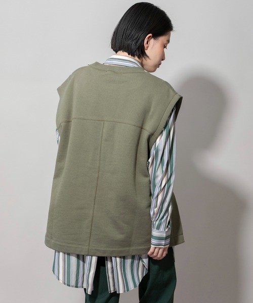 Munich（ミューニック）の「30/10フレンチテリーオーバージレ（Tシャツ/カットソー・レディース・ブラック/カーキ/ライトベージュ・FREE）」の9枚目の写真