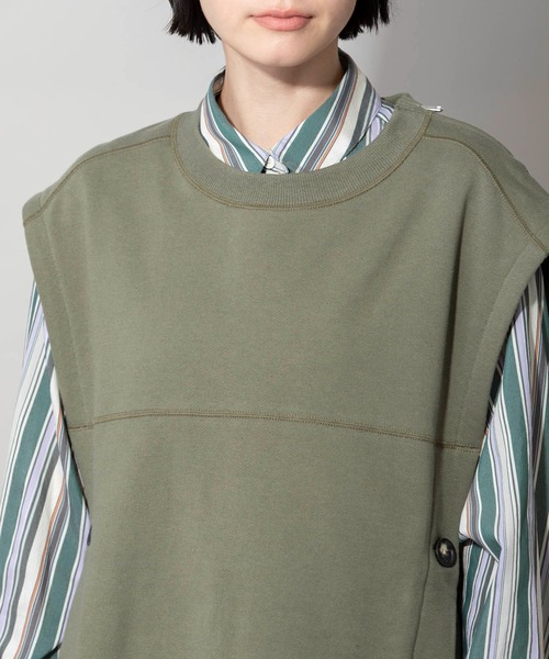 Munich（ミューニック）の「30/10フレンチテリーオーバージレ（Tシャツ/カットソー・レディース・ブラック/カーキ/ライトベージュ・FREE）」の10枚目の写真