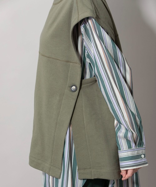 Munich（ミューニック）の「30/10フレンチテリーオーバージレ（Tシャツ/カットソー・レディース・ブラック/カーキ/ライトベージュ・FREE）」の13枚目の写真