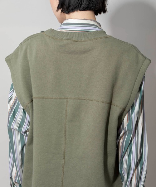 Munich（ミューニック）の「30/10フレンチテリーオーバージレ（Tシャツ/カットソー・レディース・ブラック/カーキ/ライトベージュ・FREE）」の12枚目の写真