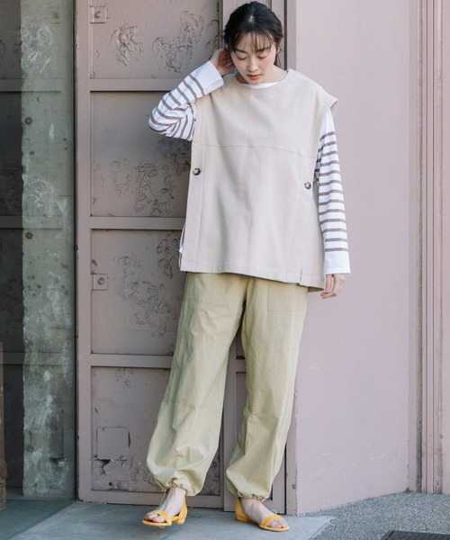 Munich（ミューニック）の「30/10フレンチテリーオーバージレ（Tシャツ/カットソー・レディース・ブラック/カーキ/ライトベージュ・FREE）」の15枚目の写真