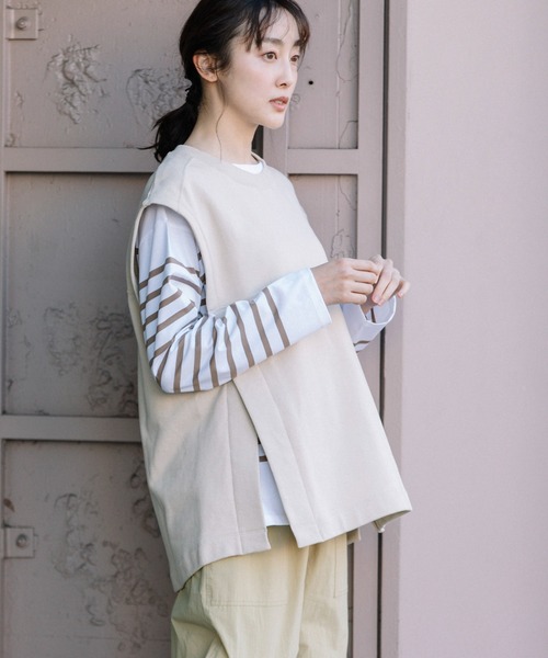 Munich（ミューニック）の「30/10フレンチテリーオーバージレ（Tシャツ/カットソー・レディース・ブラック/カーキ/ライトベージュ・FREE）」の19枚目の写真