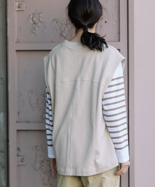 Munich（ミューニック）の「30/10フレンチテリーオーバージレ（Tシャツ/カットソー・レディース・ブラック/カーキ/ライトベージュ・FREE）」の20枚目の写真