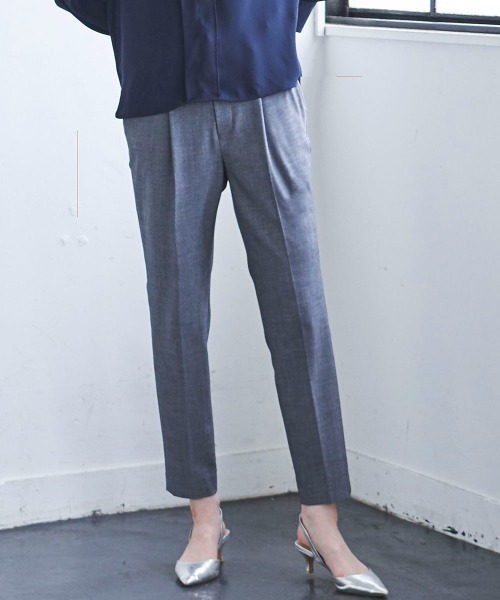 la.f…(ラエフ)の「HAUTEC ペグトップパンツ《セットアップ対応/洗濯機で洗える》(スラックス・レディース・ホワイト/ネイビー/グレー/ダークネイビー/ホワイト系その他・11号/7号/9号)」の5枚目の写真