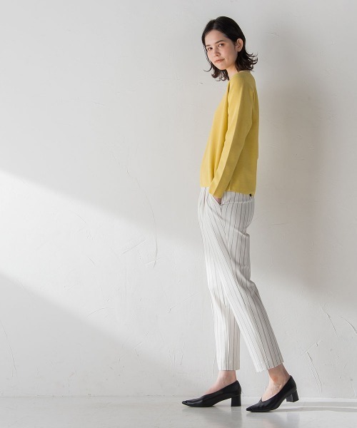la.f…(ラエフ)の「HAUTEC ペグトップパンツ《セットアップ対応/洗濯機で洗える》(スラックス・レディース・ホワイト/ネイビー/グレー/ダークネイビー/ホワイト系その他・11号/7号/9号)」の7枚目の写真