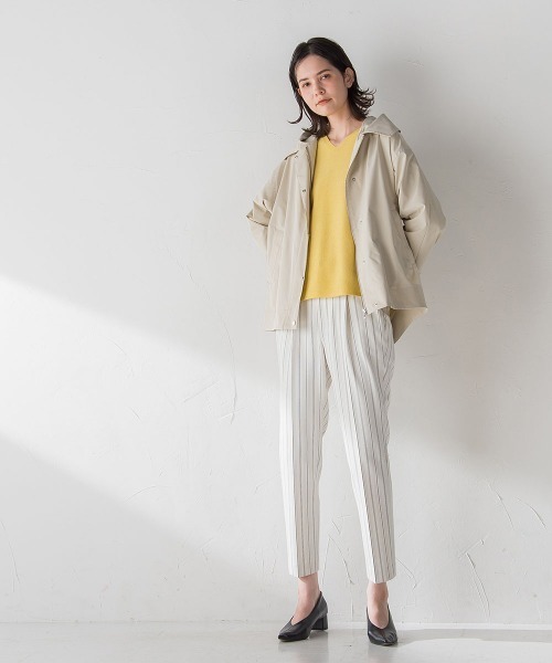la.f…(ラエフ)の「HAUTEC ペグトップパンツ《セットアップ対応/洗濯機で洗える》(スラックス・レディース・ホワイト/ネイビー/グレー/ダークネイビー/ホワイト系その他・11号/7号/9号)」の14枚目の写真