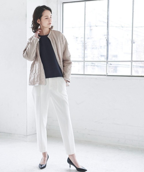 la.f…(ラエフ)の「HAUTEC ペグトップパンツ《セットアップ対応/洗濯機で洗える》(スラックス・レディース・ホワイト/ネイビー/グレー/ダークネイビー/ホワイト系その他・11号/7号/9号)」の18枚目の写真