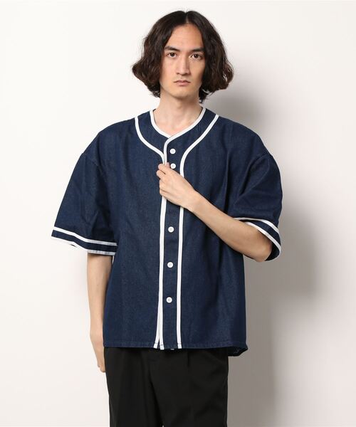 セール】Revo. デニムベースボールシャツ（シャツ/ブラウス