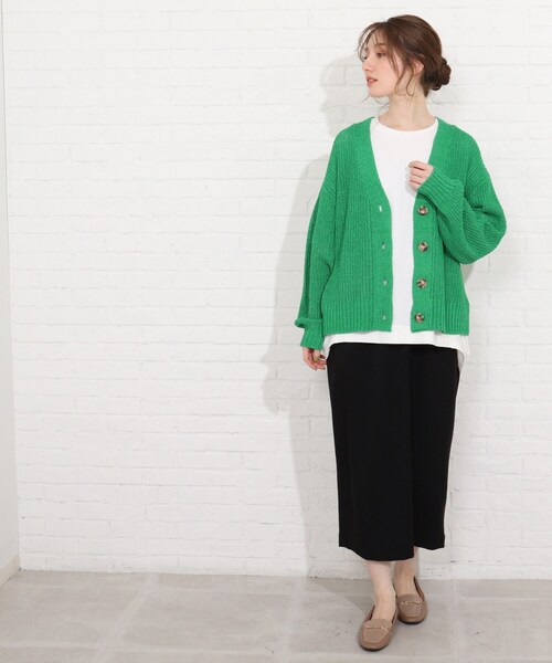 SHOO・LA・RUE（シューラルー）の「◆テープヤーンブレンドVネックカーディガン（カーディガン/ボレロ・レディース・ブルー/グリーン/ナチュラル/アイボリー系4・00）」の13枚目の写真