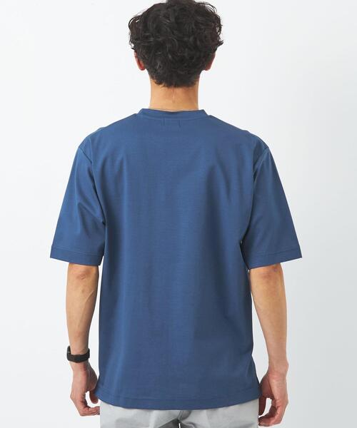 green label relaxing(グリーンレーベルリラクシング)の「オーガニックポンチ クルーネック 半袖 カットソー -抗菌- OVLG(Tシャツ/カットソー・メンズ・ブラック/ホワイト/ロイヤルブルー/モカ・S/M/XL/L/XXL)」の9枚目の写真