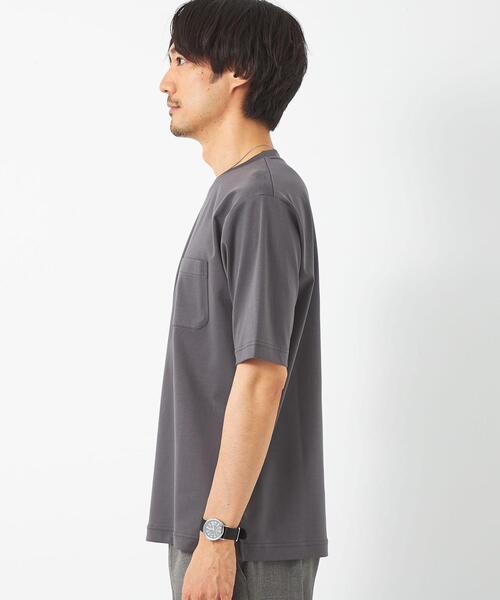green label relaxing(グリーンレーベルリラクシング)の「オーガニックポンチ クルーネック 半袖 カットソー -抗菌- OVLG(Tシャツ/カットソー・メンズ・ブラック/ホワイト/ロイヤルブルー/モカ・S/M/XL/L/XXL)」の19枚目の写真
