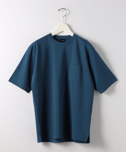green label relaxing(グリーンレーベルリラクシング)の「オーガニックポンチ クルーネック 半袖 カットソー -抗菌- OVLG(Tシャツ/カットソー・メンズ・ブラック/ホワイト/ロイヤルブルー/モカ・S/M/XL/L/XXL)」の22枚目の写真