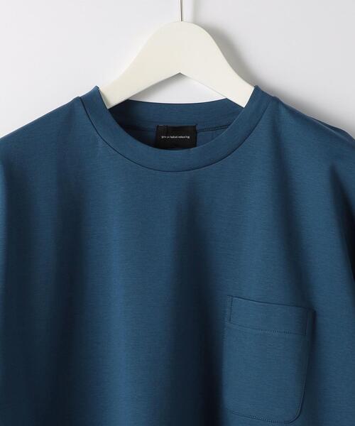 green label relaxing(グリーンレーベルリラクシング)の「オーガニックポンチ クルーネック 半袖 カットソー -抗菌- OVLG(Tシャツ/カットソー・メンズ・ブラック/ホワイト/ロイヤルブルー/モカ・S/M/XL/L/XXL)」の12枚目の写真
