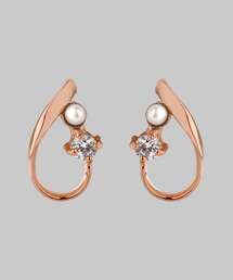 パール×ビジューラインピアス[D]