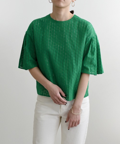 シャツ ブラウス Lhelbie レルビエ のシャツ ブラウス ブロックレーストップス v を購入できます Lhelbie トップス ブロックレーストップス シャツ ブラウス Lhelbie レルビエ のファッション