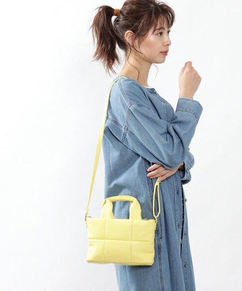 DRESKIP(ドレスキップ)の「◆キルティングショルダーバッグ(ショルダーバッグ・レディース・イエロー/アイボリー/ブラック・00)」の11枚目の写真