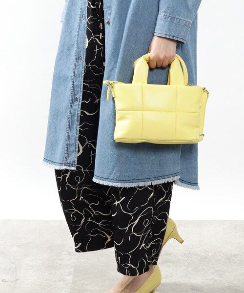 DRESKIP(ドレスキップ)の「◆キルティングショルダーバッグ(ショルダーバッグ・レディース・イエロー/アイボリー/ブラック・00)」の8枚目の写真