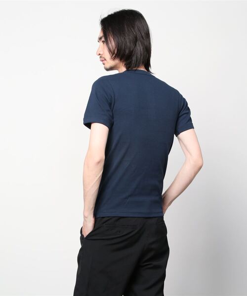 HANES（ヘインズ）の「【Hanes/ヘインズ】メンズ ビーフィー リブヘンリーネックTシャツ（Tシャツ/カットソー・メンズ・ホワイト/ブラック/ネイビー/ヘザーグレー・SMALL/MEDIUM/LARGE/X-LARGE）」の18枚目の写真