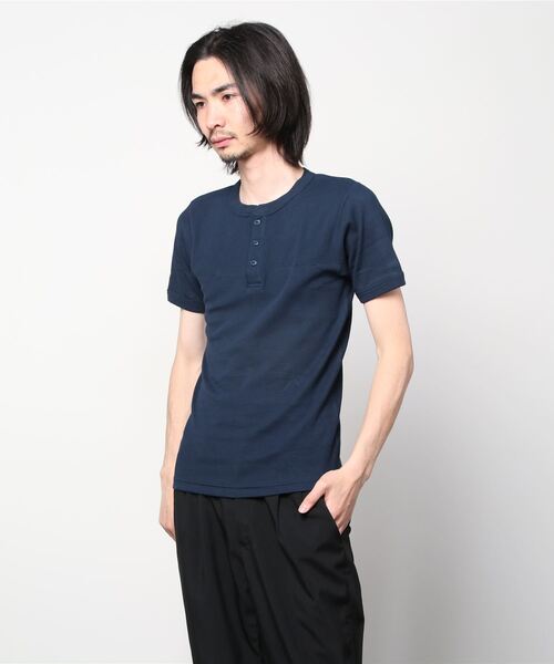 HANES（ヘインズ）の「【Hanes/ヘインズ】メンズ ビーフィー リブヘンリーネックTシャツ（Tシャツ/カットソー・メンズ・ホワイト/ブラック/ネイビー/ヘザーグレー・SMALL/MEDIUM/LARGE/X-LARGE）」の19枚目の写真