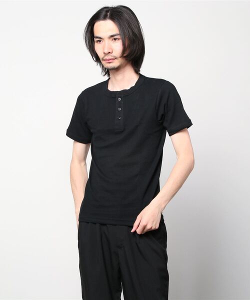 HANES（ヘインズ）の「【Hanes/ヘインズ】メンズ ビーフィー リブヘンリーネックTシャツ（Tシャツ/カットソー・メンズ・ホワイト/ブラック/ネイビー/ヘザーグレー・SMALL/MEDIUM/LARGE/X-LARGE）」の20枚目の写真