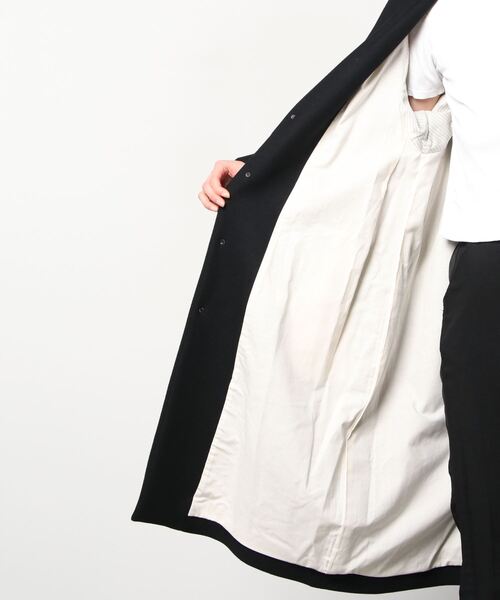 suzuki takayuki（スズキタカユキ）の「tailored-collar coat（チェスターコート・レディース・ブラック/カーキ・1/2）」の5枚目の写真
