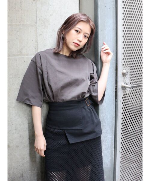 MURUA(ムルーア)の「MARTINZINE Tシャツ(Tシャツ/カットソー・レディース・ホワイト/ダークグレー・FREE)」の12枚目の写真