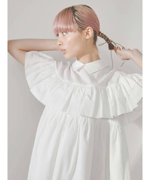 merry jenny（メリージェニー）の「Wフリルケープミニワンピース（ワンピース・レディース・オフホワイト/ブラック/ブルー・FREE）」の17枚目の写真