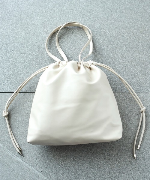 SETUP7(セットアップセブン)の「【SETUP7】PUレザーDRAWSTRINGSトート ※ NE MKS※(トートバッグ・メンズ・ベージュ/ブラック/グレー・FREE)」の12枚目の写真