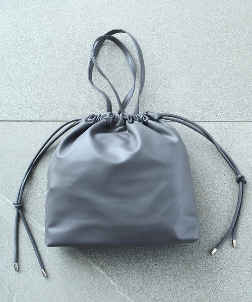 SETUP7(セットアップセブン)の「【SETUP7】PUレザーDRAWSTRINGSトート ※ NE MKS※(トートバッグ・メンズ・ベージュ/ブラック/グレー・FREE)」の10枚目の写真