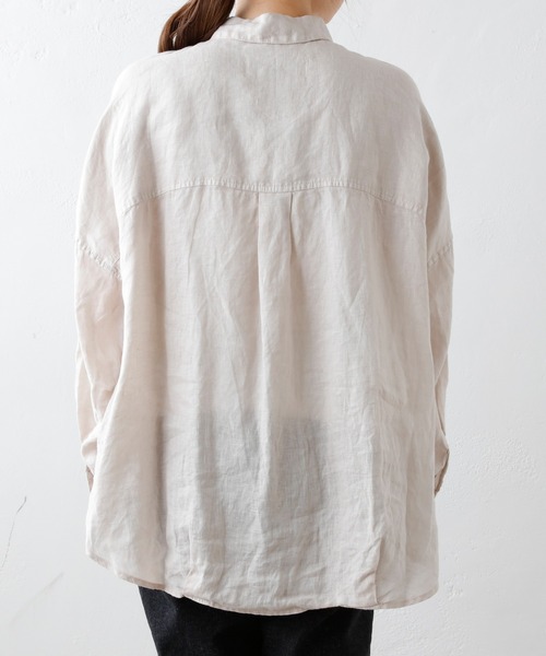 PUAL CE CIN（ピュアルセシン）の「フレンチリネンブラウス（シャツ/ブラウス・レディース・オフホワイト/ブラック/ベージュ・FREE）」の22枚目の写真