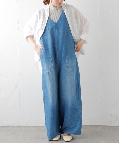 PUAL CE CIN（ピュアルセシン）の「フレンチリネンブラウス（シャツ/ブラウス・レディース・オフホワイト/ブラック/ベージュ・FREE）」の10枚目の写真