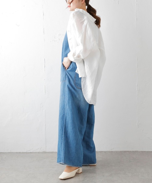 PUAL CE CIN（ピュアルセシン）の「フレンチリネンブラウス（シャツ/ブラウス・レディース・オフホワイト/ブラック/ベージュ・FREE）」の11枚目の写真