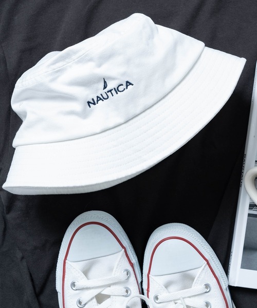 NAUTICA(ノーティカ)の「【NAUTICA】ノーティカロゴ刺繍バケットハット BUCKET HAT NT039 CBS(ハット・メンズ・ホワイト/ブラック/ベージュ/ネイビー・FREE)」の8枚目の写真