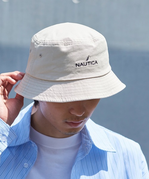 NAUTICA(ノーティカ)の「【NAUTICA】ノーティカロゴ刺繍バケットハット BUCKET HAT NT039 CBS(ハット・メンズ・ホワイト/ブラック/ベージュ/ネイビー・FREE)」の12枚目の写真