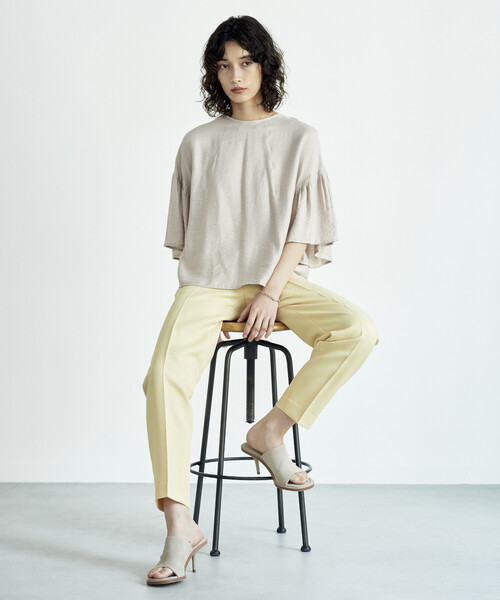 N.O.R.C(ノーク)の「リネン混ショルダープリーツタックブラウス(シャツ/ブラウス・レディース・グリーン/ブラウン/ベージュ・S/M)」の13枚目の写真