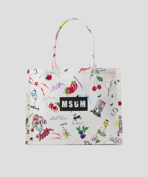 マルチグラフィティ バッグ Msgm エムエスジーエム のファッション Msgm エムエスジーエム のトートバッグ マルチグラフィティ トートバッグ キャンバストートバッグ トートバッグ 楽天カード分割 の