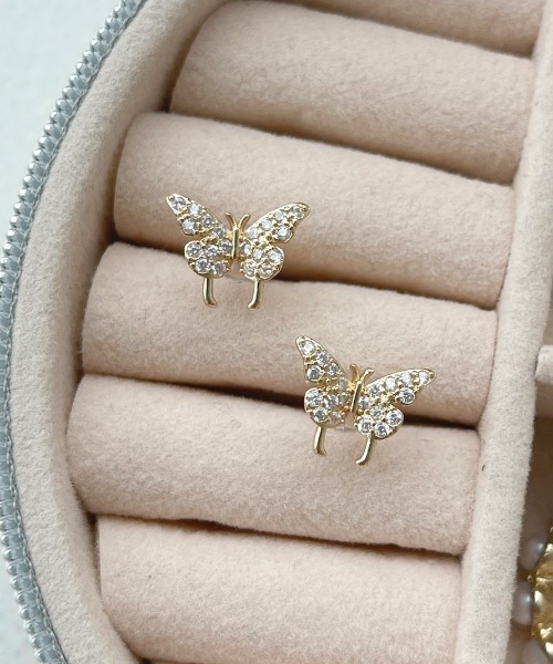 apres jour（アプレジュール）の「【apres jour×ARIAZ】バタフライミニピアス（ピアス（両耳用）・レディース・シルバー/ゴールド・FREE）」の4枚目の写真