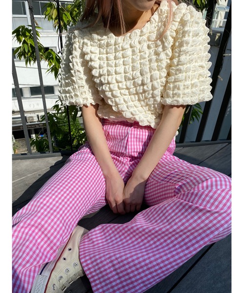 PHILLY（フィリー）の「ポップコーントップス（Tシャツ/カットソー・レディース・ホワイト/ブラック/サックスブルー/ピンク・FREE）」の22枚目の写真