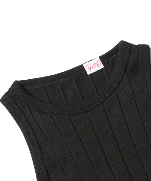 YOUNG&OLSEN The DRYGOODS STORE(ヤングアンドオルセン)の「YOUNG & OLSEN/ヤングアンドオルセン BROAD RIB A-TANK タンクトップ(タンクトップ・レディース・ホワイト/ホワイト×ブルー/ブラック/ベージュ/ネイビー系・1/2)」の8枚目の写真