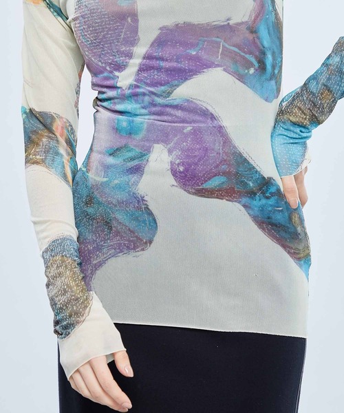 tシャツ Tシャツ 【Cycle By Myob】Kristina Tuzovaドローイングスキンシアートップス CYCLESS22-15-TP Cycle By Myob tシャツ Tシャツ 【Cycle Myob】Kristina Tuzova