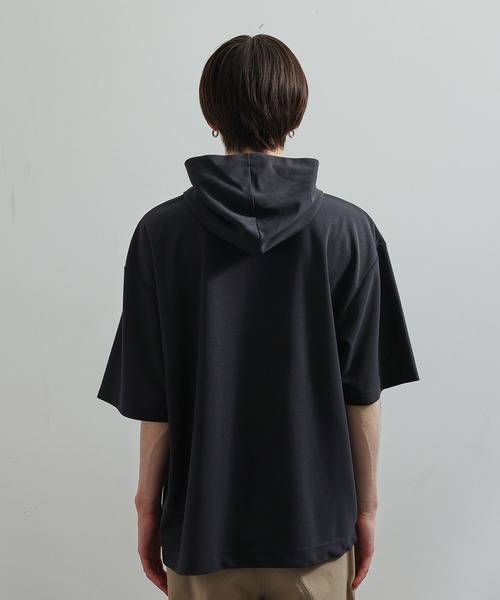 JUNRED（ジュンレッド）の「シルキードライハーフスリーブプルパーカー（パーカー・メンズ・チャコールグレー/ブルー/グリーン/ベージュ系その他・LL/M/L）」の14枚目の写真